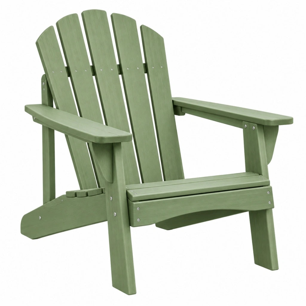 Krzesło ogrodowe Adirondack 79 x 86 x 96 cm z drewna zielone - wypoczynkowe